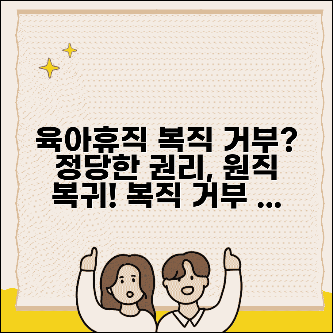 육아휴직 복직 거부 | 복직 거부시 구제 | 원직 복귀 보장