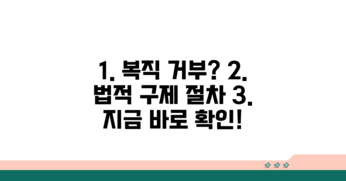 복직 거부 시 법적 구제 절차