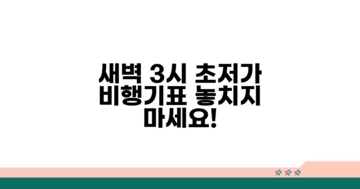 새벽 3시, 비행기표 최저가 시간