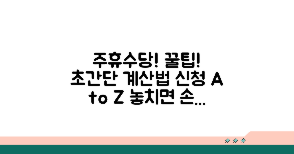 주휴수당 계산 방법과 신청 절차