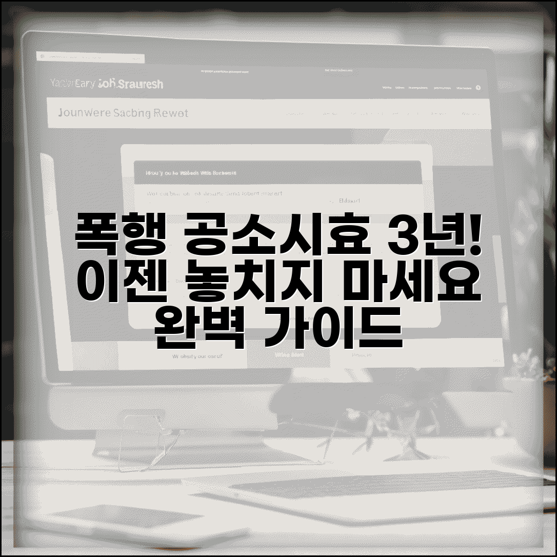 폭행 공소시효 3년 기간 적용 | 폭행죄 공소시효 완벽 가이드