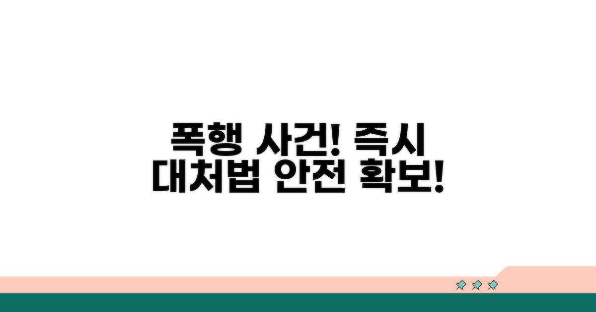 폭행 사건 발생 시 대처 방법