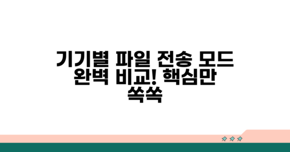 기기별 파일 전송 모드 차이점