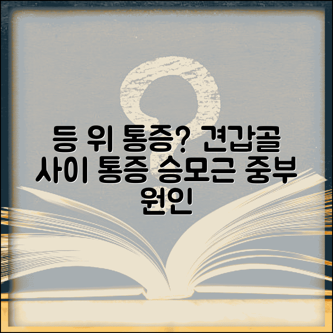 등 위쪽 통증 | 견갑골 사이 아플때 | 승모근 중부 통증 원인