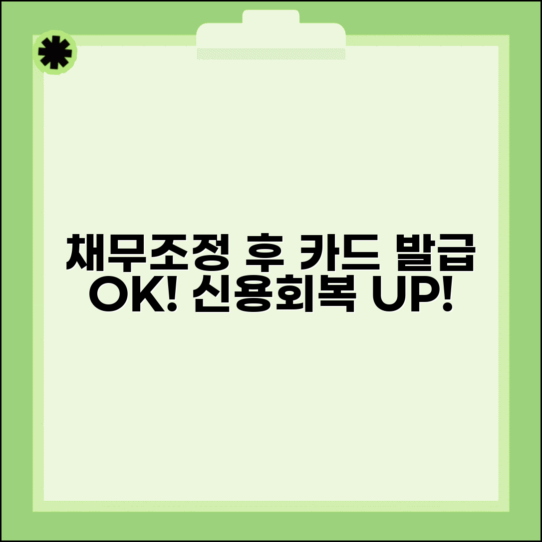 채무조정 후 신용카드 | 카드 재발급 조건 | 신용회복 단계별 팁