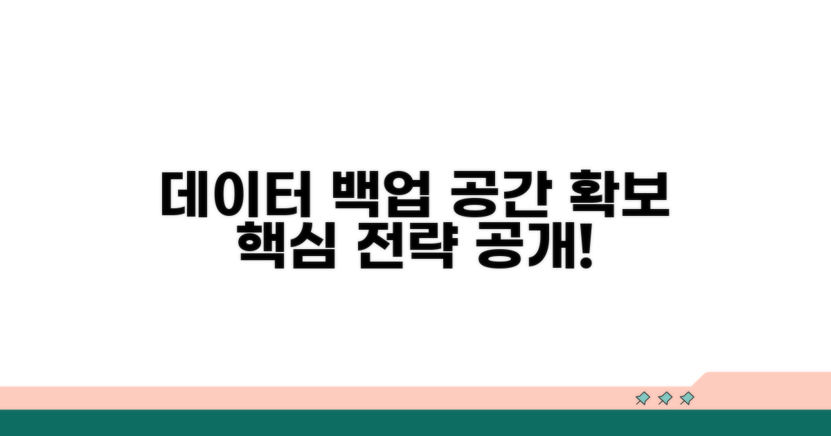 데이터 백업과 공간 유지 전략