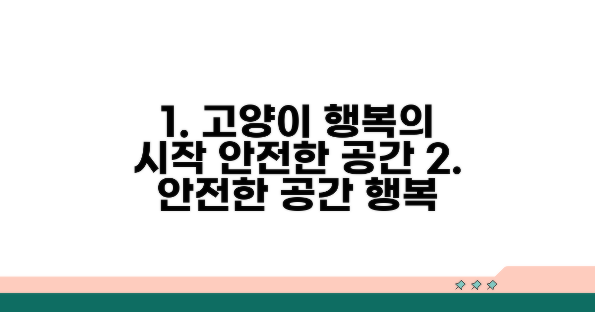 안전한 공간, 고양이 행복의 시작