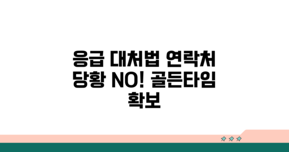 응급 상황 시 대처 방법과 연락처