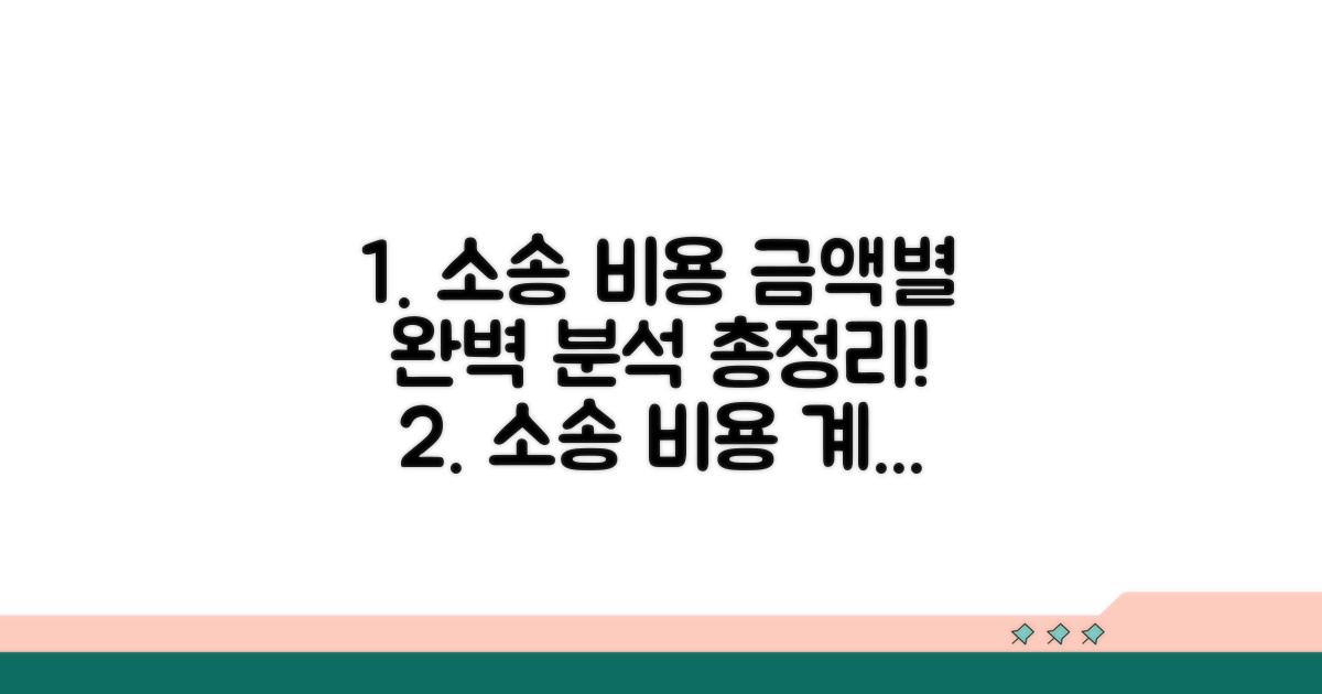 소송 비용, 금액별 계산 방법 완벽 분석