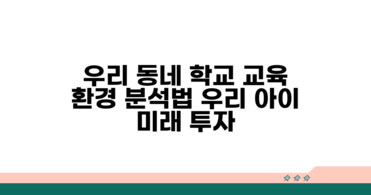 우리 집 주변 학교, 교육 환경 분석법