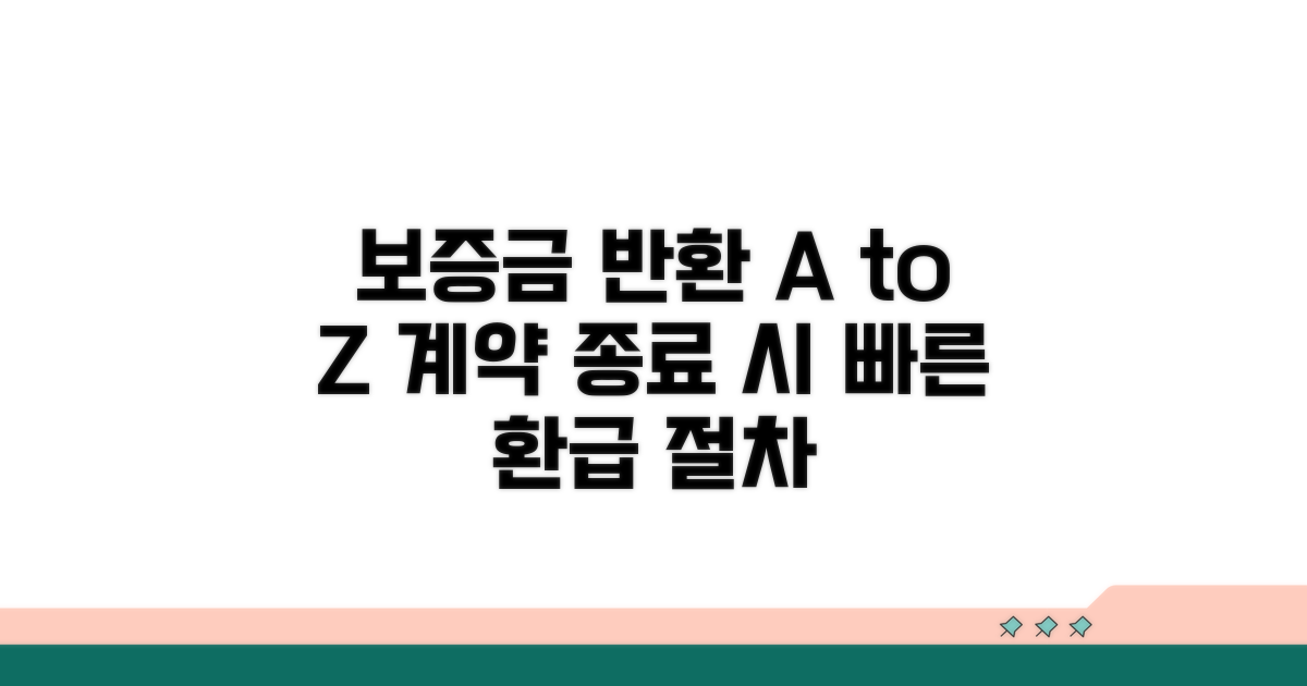 계약 종료 시 보증금 반환 절차 안내