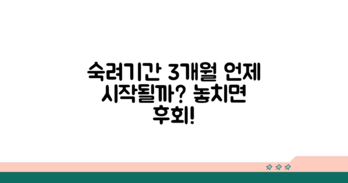 숙려기간 3개월, 언제부터?