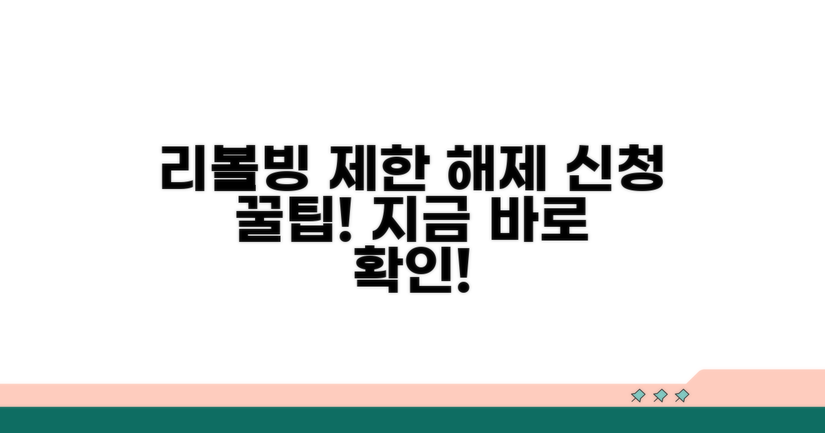 리볼빙 제한 해제 신청 방법