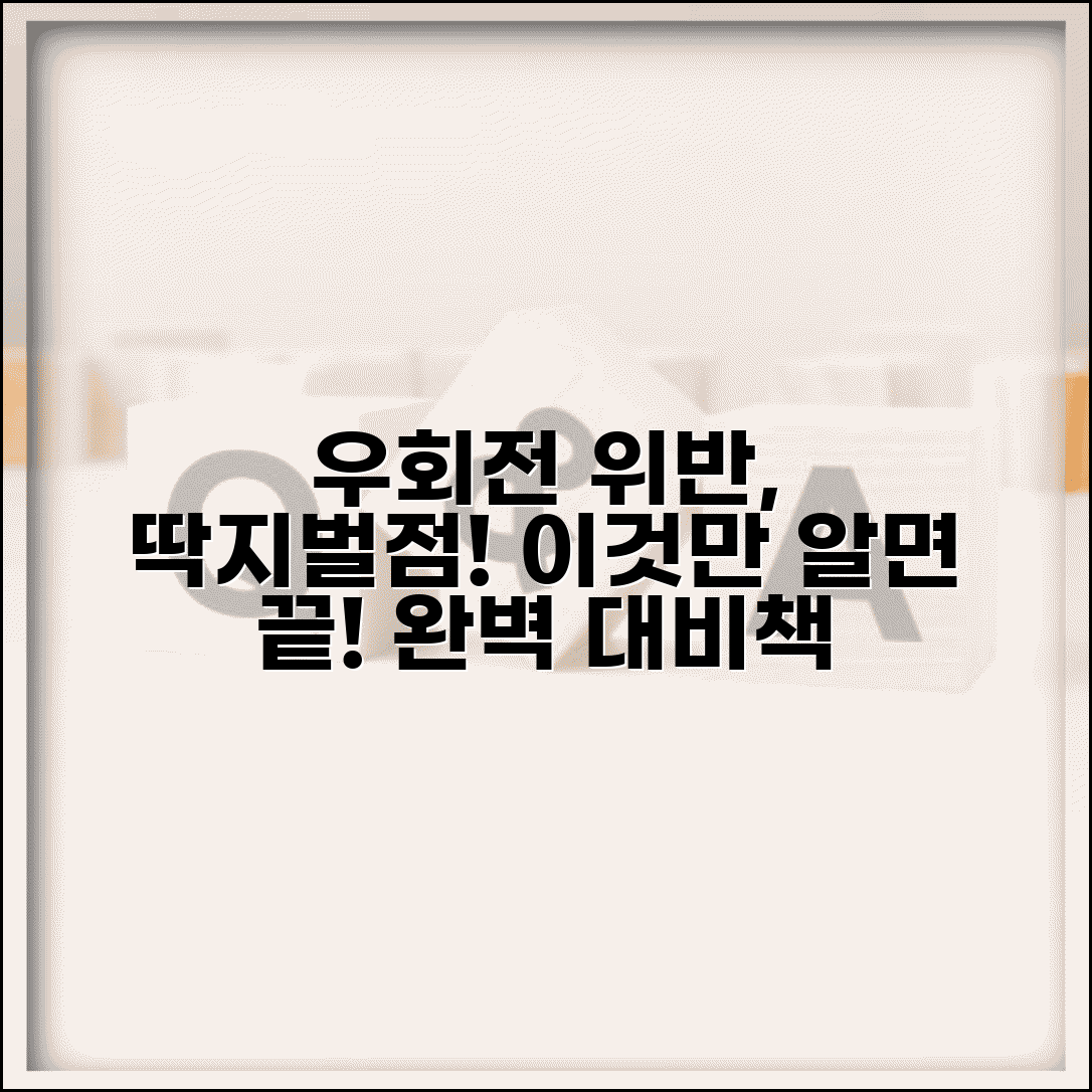 우회전 신호위반 단속 과태료 벌점 | 우회전 위반 처벌 완벽 대처법