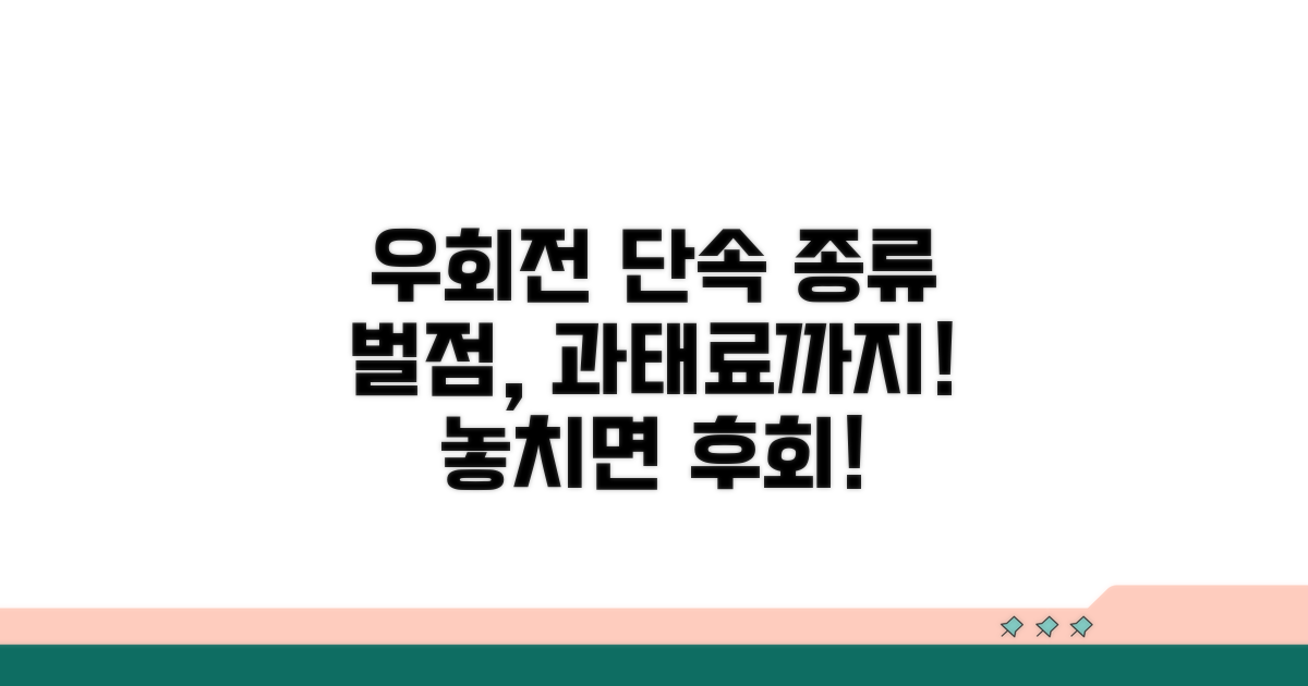 우회전 위반 단속 종류와 벌점