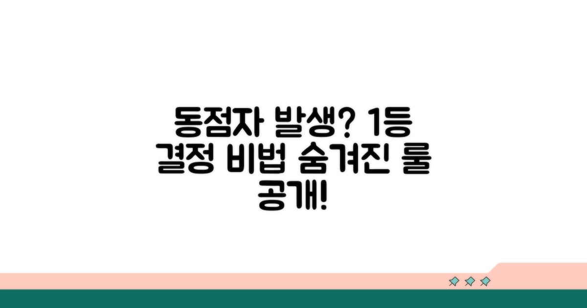 동점자 발생 시 당첨자 결정법