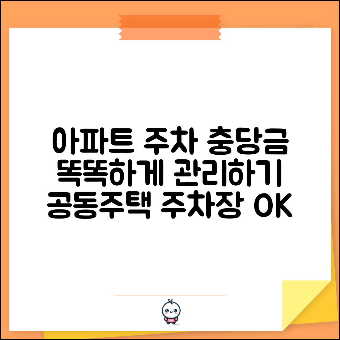 아파트 주차충당금 관리 | 공동주택 주차장 충당금 적립