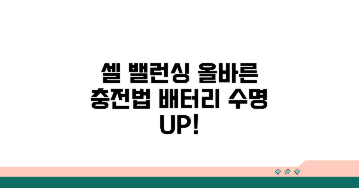 셀 밸런싱, 올바른 충전 방법