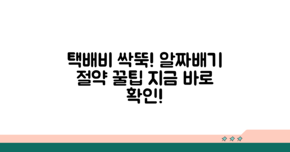 택배비 절약 실전 꿀팁