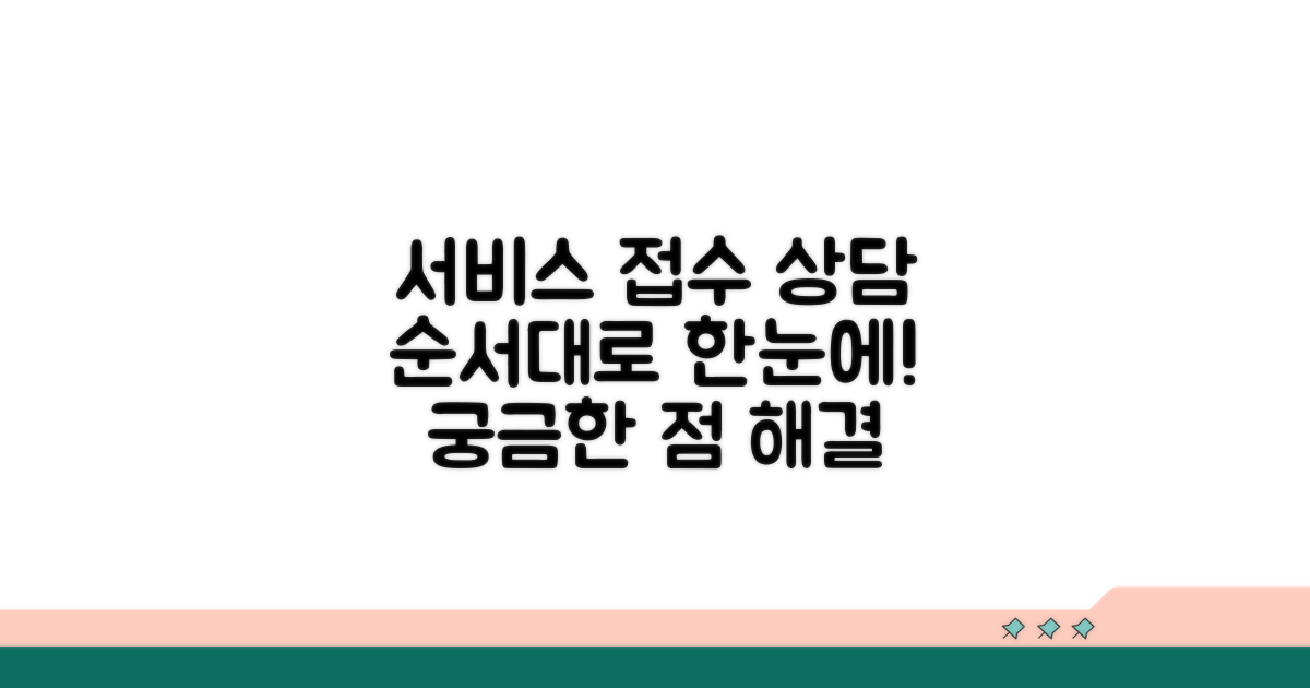 서비스 접수 및 상담 절차 안내
