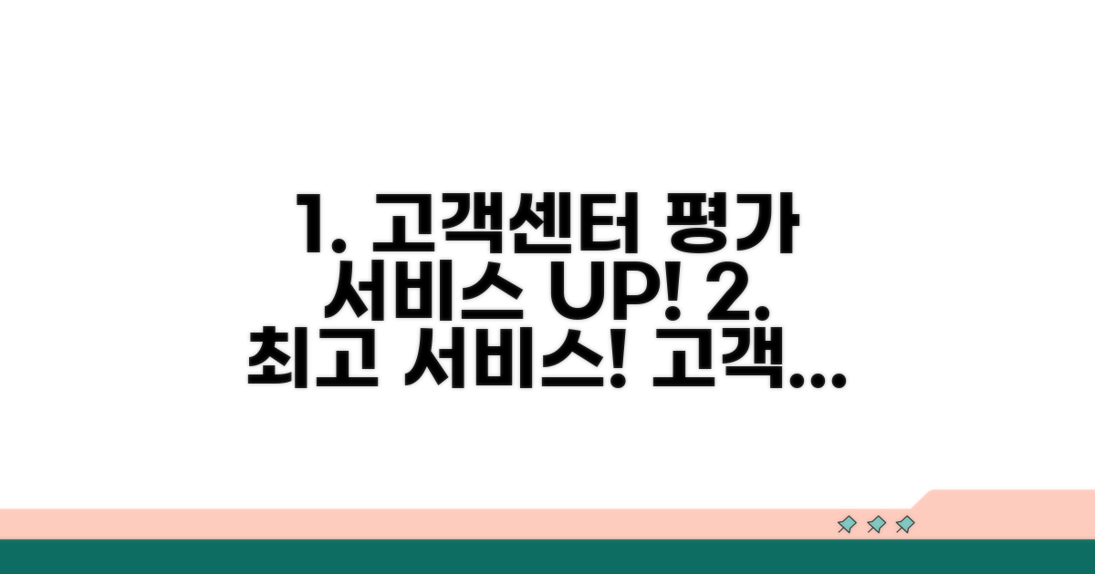 고객센터 서비스 평가