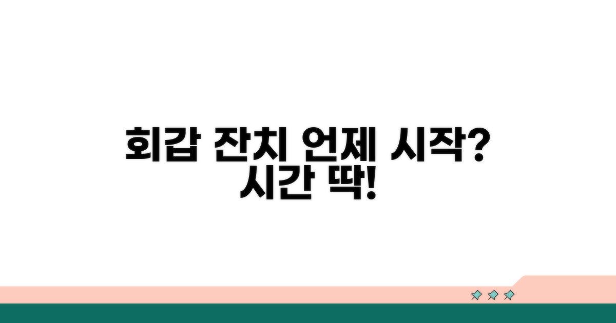 회갑잔치 시간, 언제 시작할까?