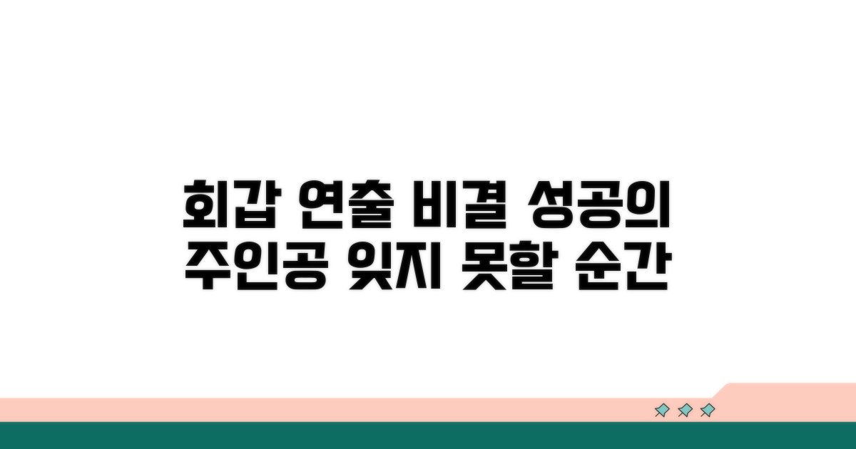 성공적인 회갑 연출 비결