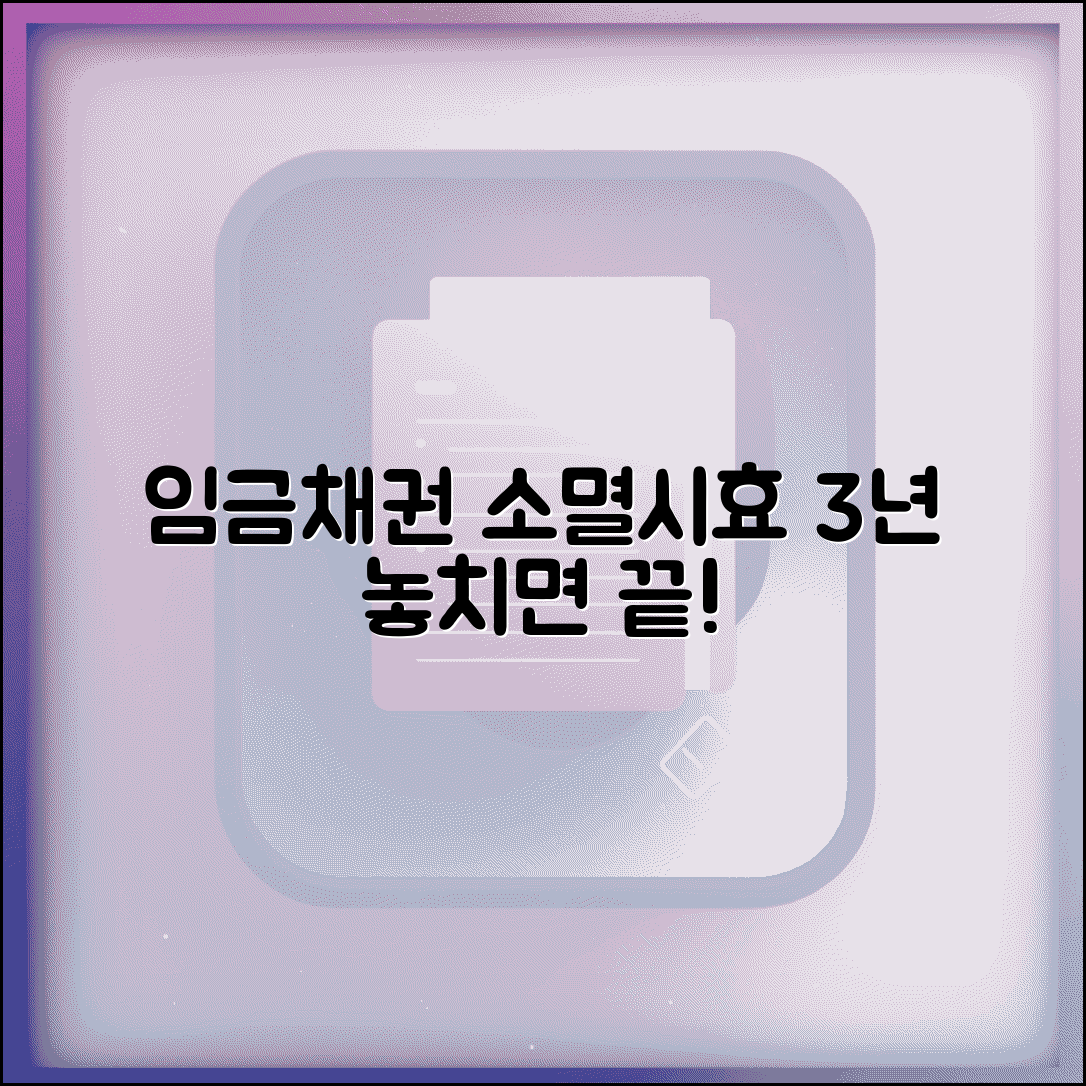임금채권 소멸시효 기간 해설 | 중단과 연장 조건 | 시효 지키는 법적 대응
