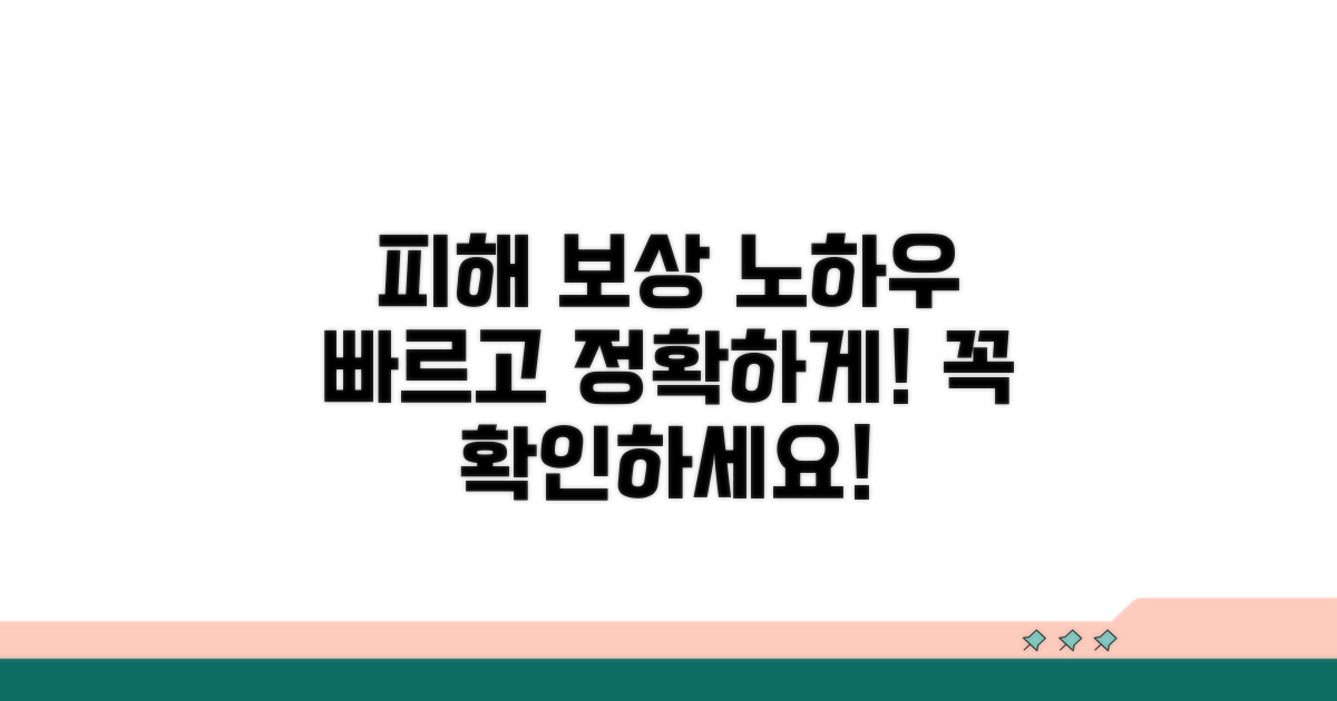 신속하고 정확한 피해 보상 노하우