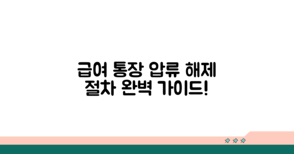 급여 통장 압류 해제 절차 완벽 가이드