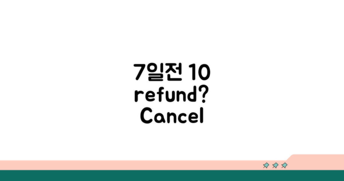 출발 7일전 10% 환불 조건은?