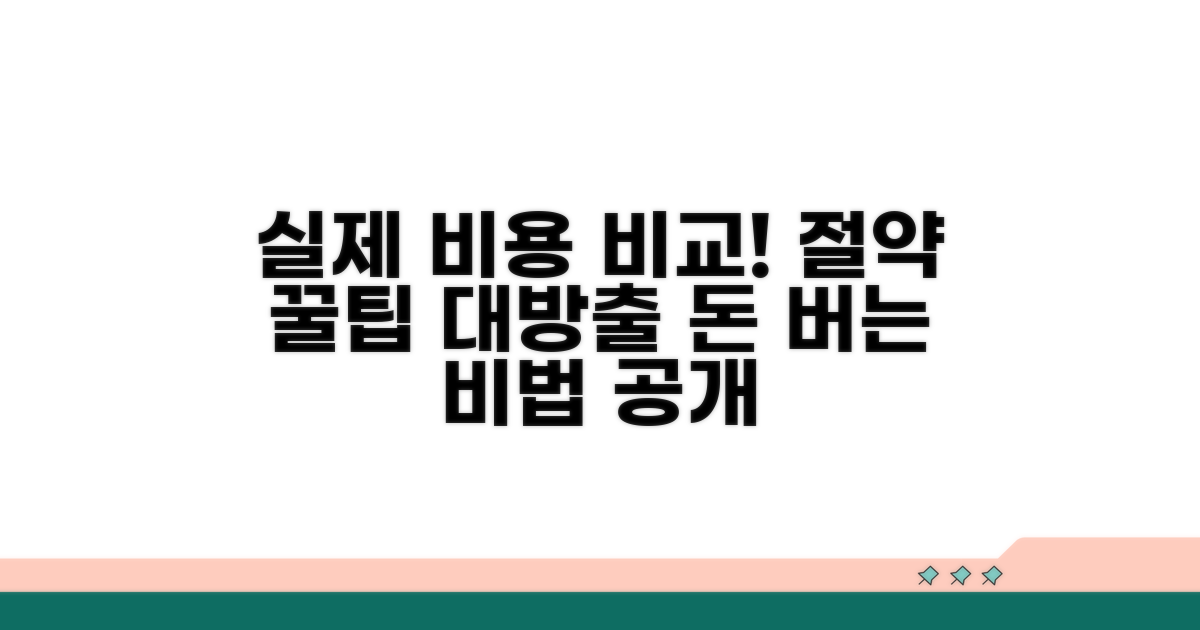 실제 비용 비교와 절약 팁