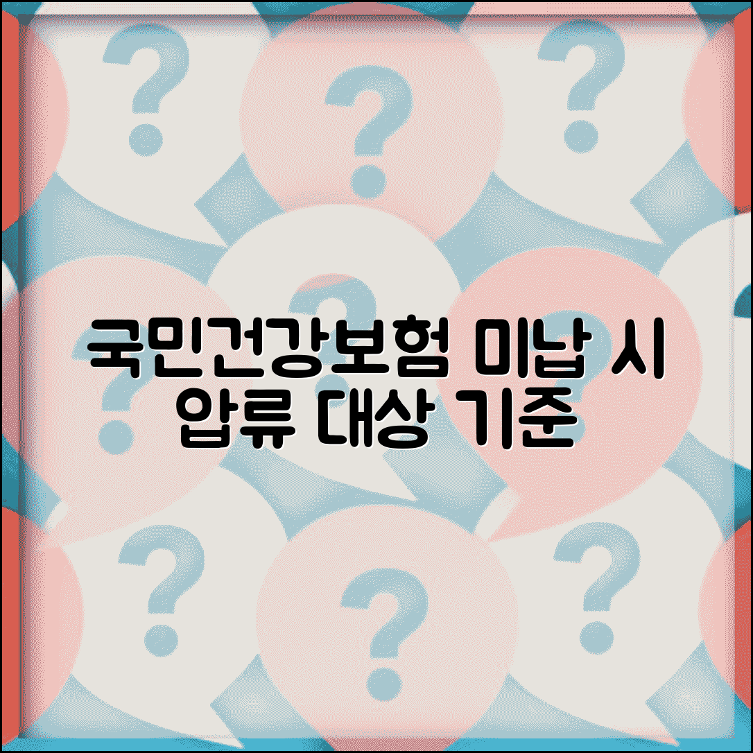 국민건강보험 미납시 압류 | 압류 기준 | 압류 대상 재산