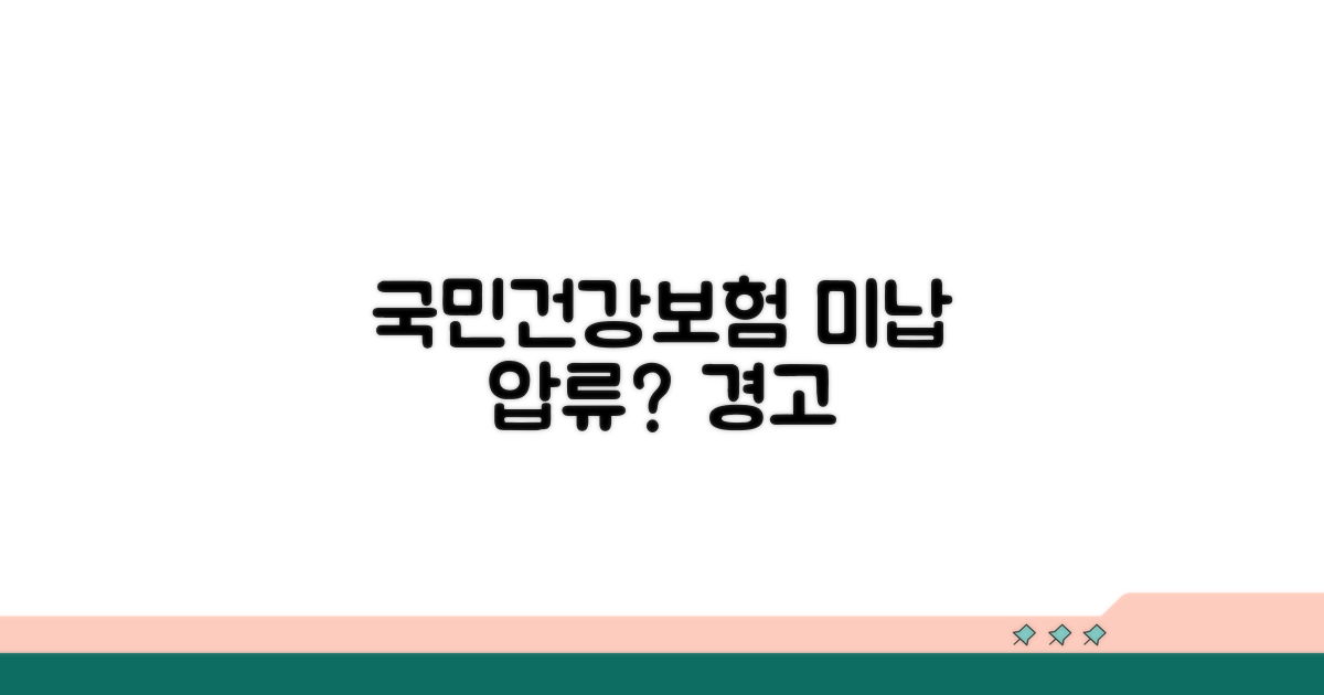 국민건강보험 미납시 압류란?