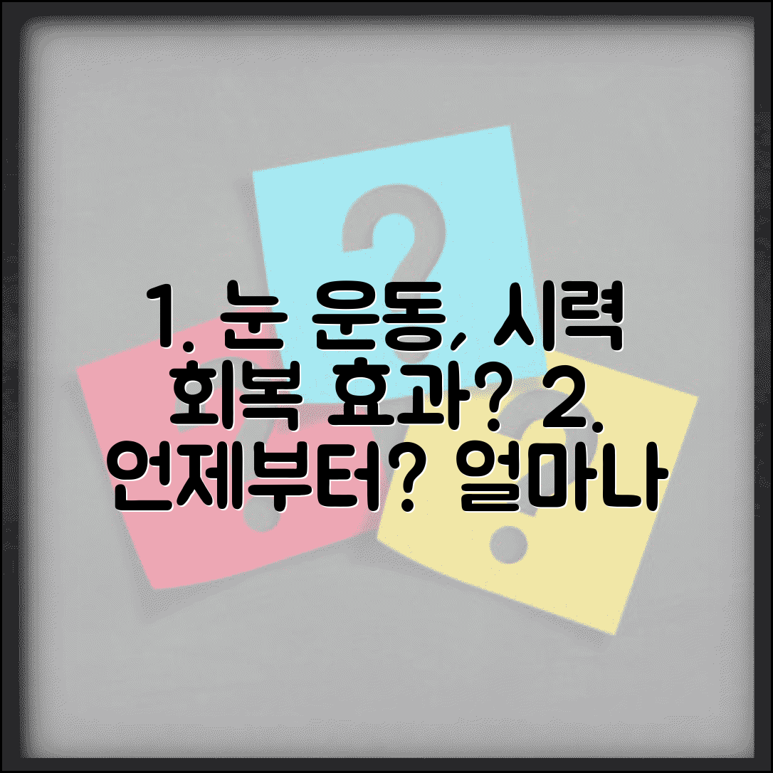 시력 회복 운동 효과 언제부터 | 눈 운동 시력 개선 소요 시간