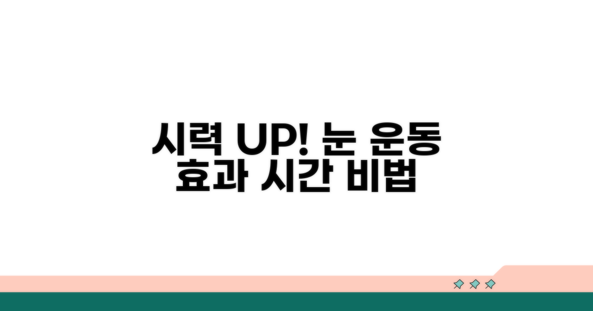 실전! 눈 운동 시력 개선 시간 파헤치기