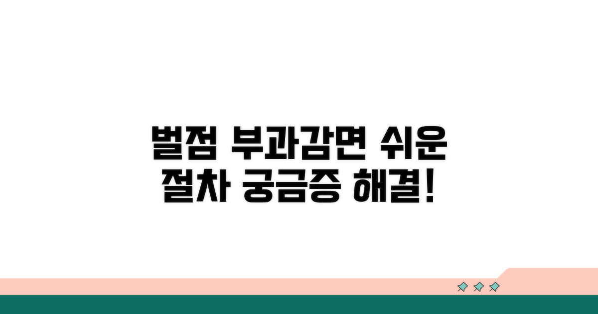 벌점 부과 및 감면 절차
