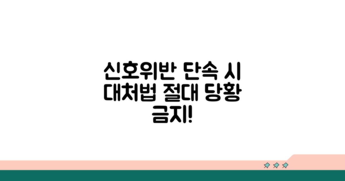 신호위반 단속 시 대처 방법
