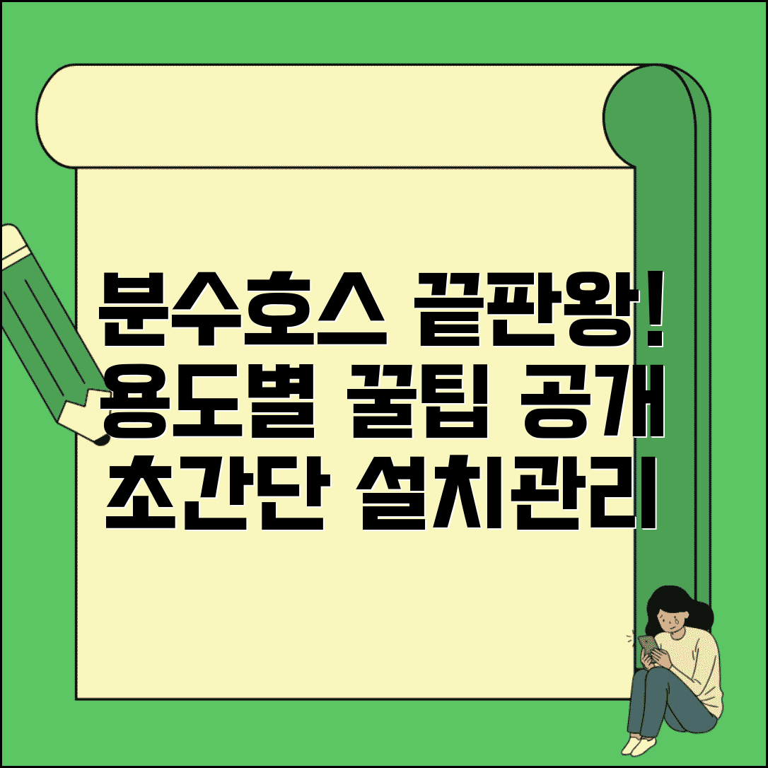 분수호스 선택 가이드 | 용도별 최적 제품 | 설치 및 관리 방법