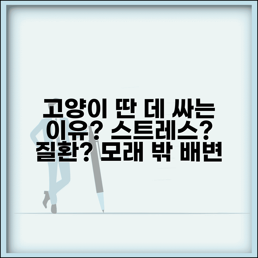 고양이가 화장실 모래 밖에서 소변 보는 이유가 뭔가요 | 고양이 부적절 배변 | 스트레스 | 질환