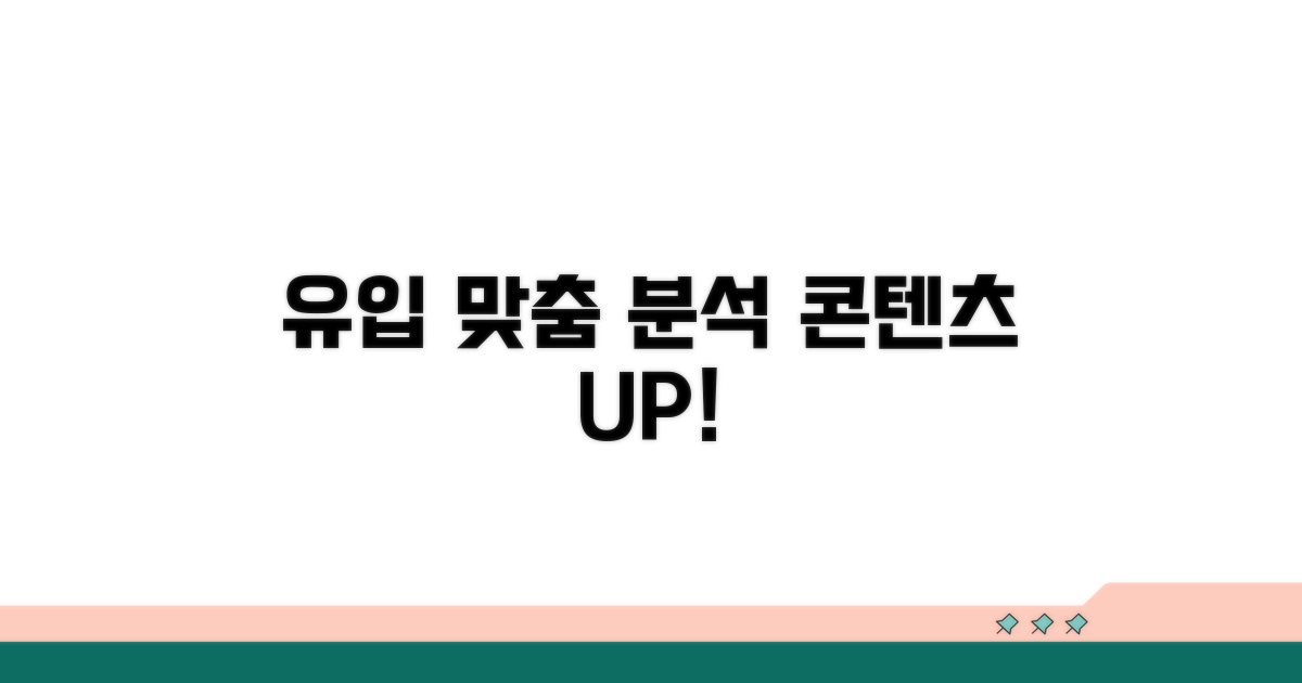 유입 증가를 위한 맞춤 콘텐츠 분석