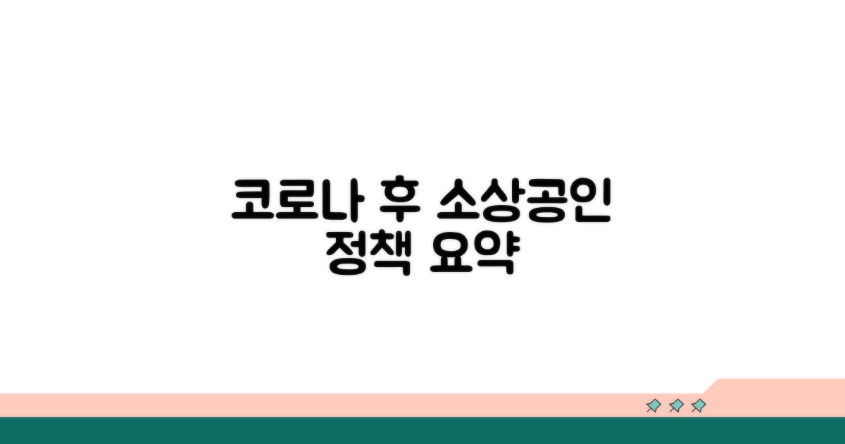 코로나 이후 소상공인 지원 정책 요약