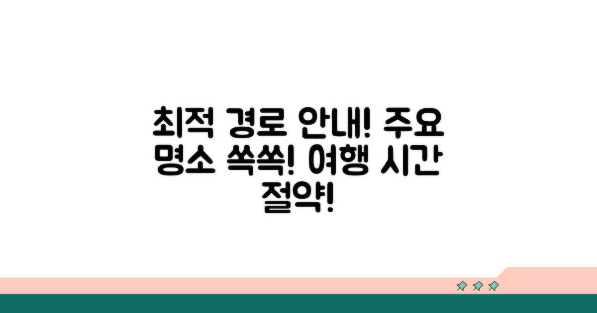 주요 관광지별 최적 경로 안내