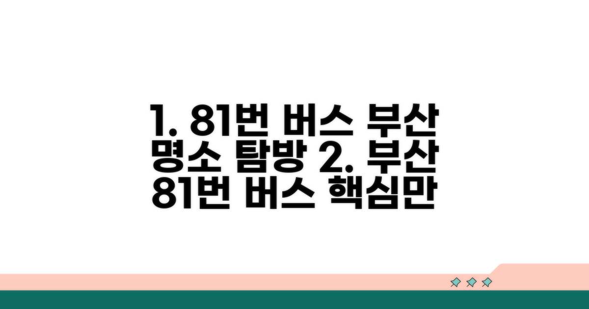 81번 버스로 즐기는 부산 여행