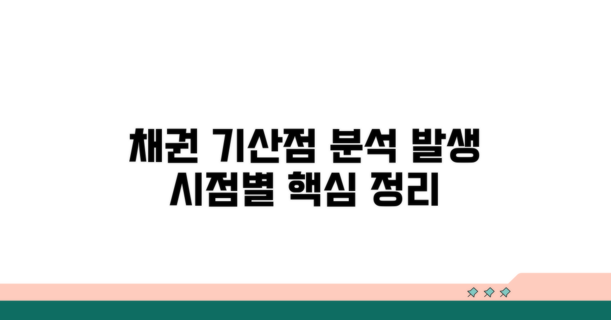 채권 발생 시점별 기산점 분석