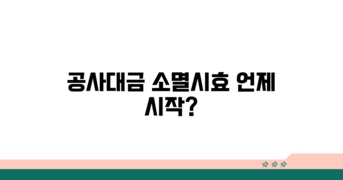 공사대금 소멸시효, 언제 시작될까?