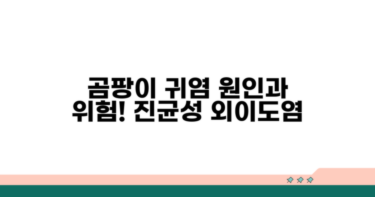 곰팡이 외이도염 원인과 위험
