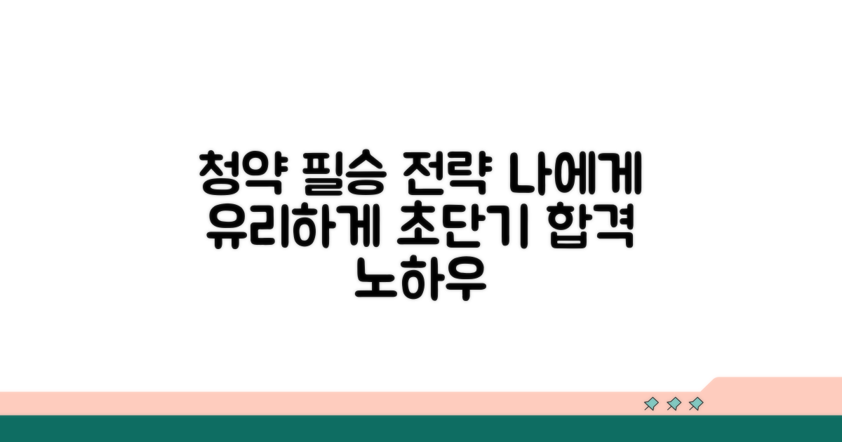 나에게 유리한 청약 전략