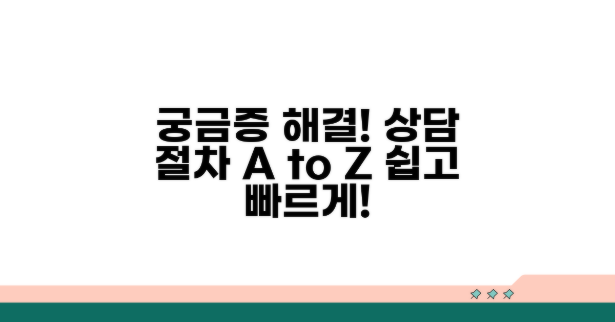 궁금한 점 해결! 상담 절차