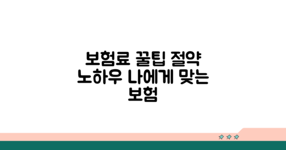 나에게 맞는 보험료 절약 꿀팁
